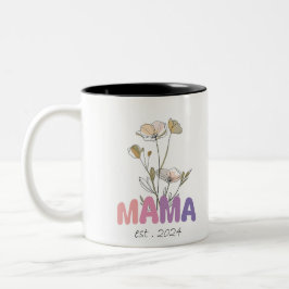 Tasse 2 Couleurs Mama Est 2024 Mothers Day ツートーンマグカップ