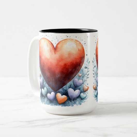 Tasse 2 Couleurs Personalized Valentine Coffee Mug ツートーンマグカップ (正面左)