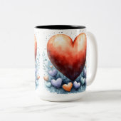 Tasse 2 Couleurs Personalized Valentine Coffee Mug ツートーンマグカップ (正面右)