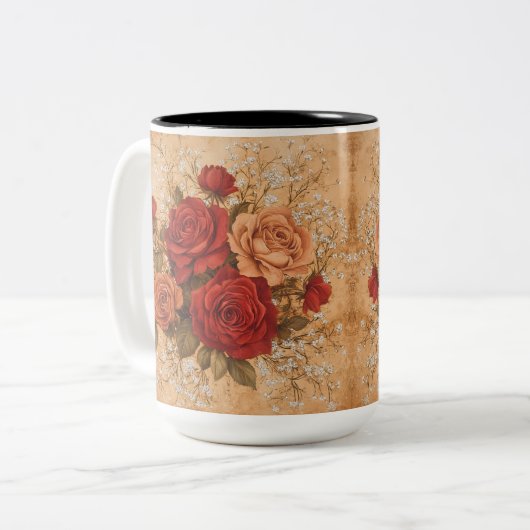 Tasse 2 Couleurs Personalized Valentine Coffee Mug ツートーンマグカップ (正面左)