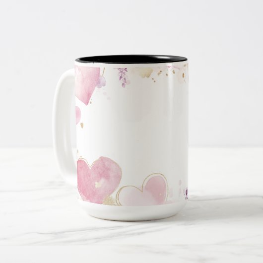 Tasse 2 Couleurs Personalized Valentine Coffee Mug ツートーンマグカップ (正面左)