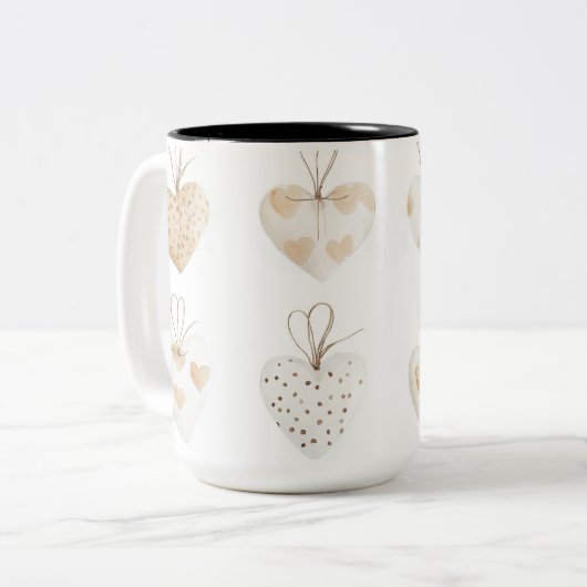 Tasse 2 Couleurs Personalized Valentine Coffee Mug ツートーンマグカップ (正面左)