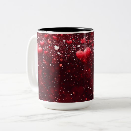 Tasse 2 Couleurs Personalized Valentine Coffee Mug ツートーンマグカップ (正面左)