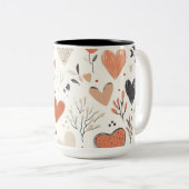 Tasse 2 Couleurs Personalized Valentine Coffee Mug ツートーンマグカップ (正面右)