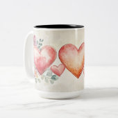 Tasse 2 Couleurs Personalized Valentine Coffee Mug ツートーンマグカップ (正面左)