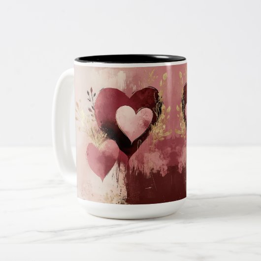 Tasse 2 Couleurs Personalized Valentine Coffee Mug ツートーンマグカップ (正面左)