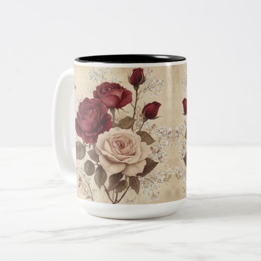 Tasse 2 Couleurs Personalized Valentine Coffee Mug ツートーンマグカップ (正面左)