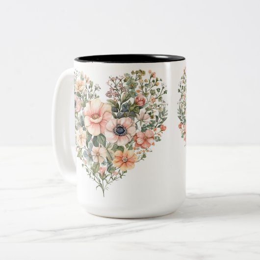 Tasse 2 Couleurs Personalized Valentine Coffee Mug ツートーンマグカップ (正面左)