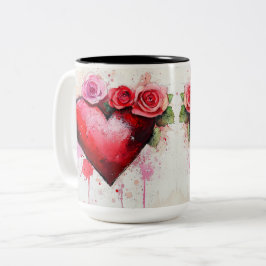 Tasse 2 Couleurs Personalized Valentine Coffee Mug ツートーンマグカップ