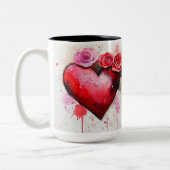 Tasse 2 Couleurs Personalized Valentine Coffee Mug ツートーンマグカップ (左)