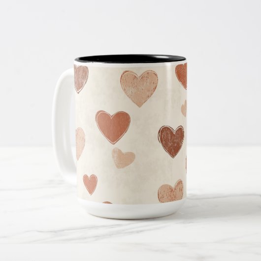 Tasse 2 Couleurs Personalized Valentine Coffee Mug ツートーンマグカップ (正面左)