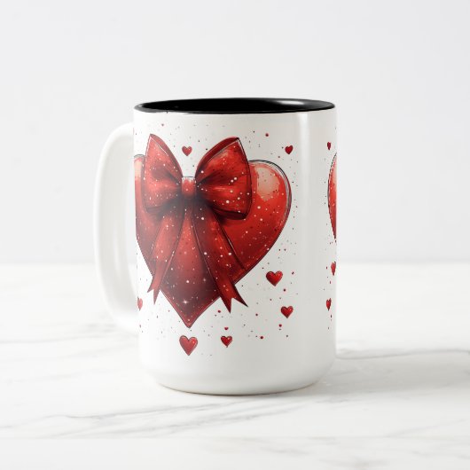 Tasse 2 Couleurs Personalized Valentine Coffee Mug ツートーンマグカップ (正面左)