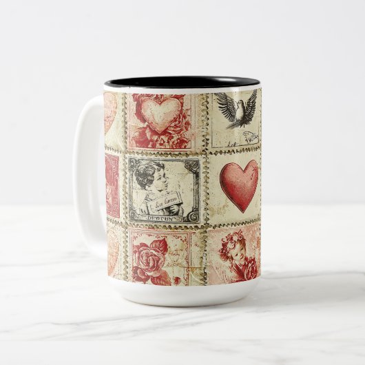 Tasse 2 Couleurs Personalized Valentine Coffee Mug ツートーンマグカップ (正面左)