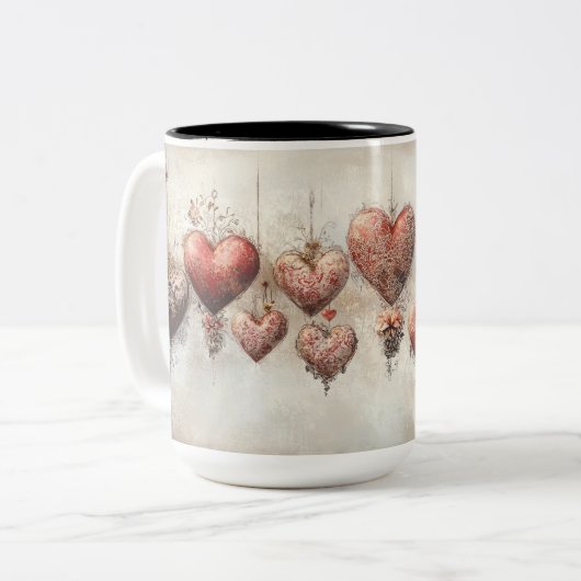 Tasse 2 Couleurs Personalized Valentine Coffee Mug ツートーンマグカップ (正面左)