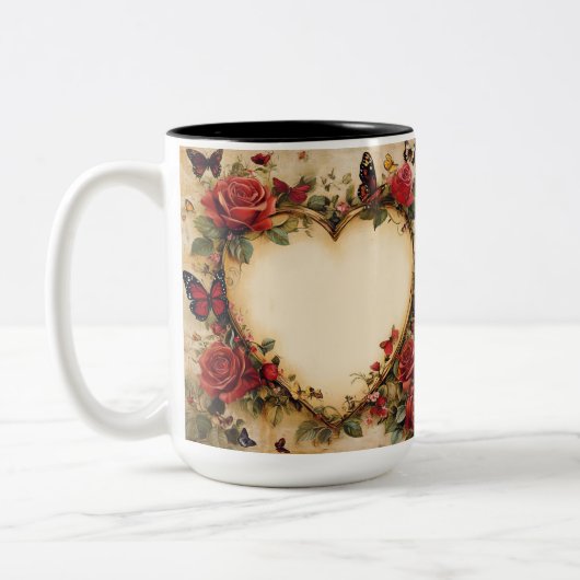 Tasse 2 Couleurs Personalized Valentine Coffee Mug ツートーンマグカップ (左)