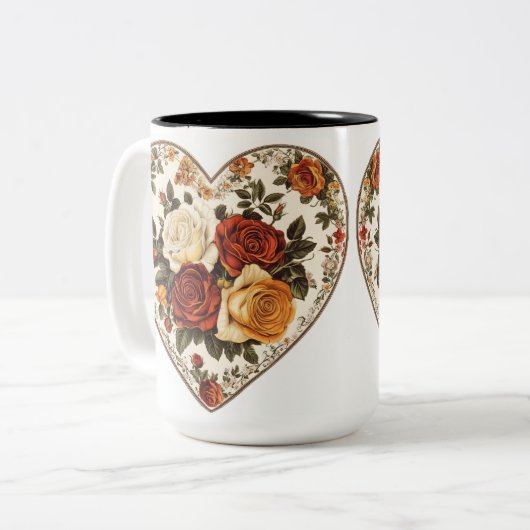 Tasse 2 Couleurs Personalized Valentine Coffee Mug ツートーンマグカップ (正面左)