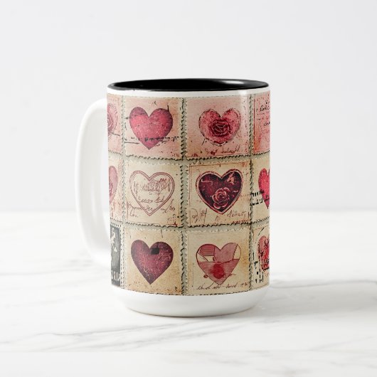 Tasse 2 Couleurs Personalized Valentine Coffee Mug ツートーンマグカップ (正面左)