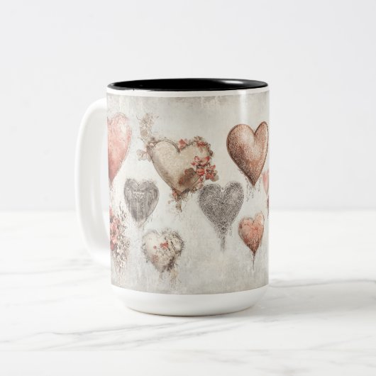 Tasse 2 Couleurs Personalized Valentine Coffee Mug ツートーンマグカップ (正面左)