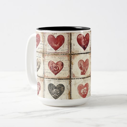 Tasse 2 Couleurs Personalized Valentine Coffee Mug ツートーンマグカップ (正面左)