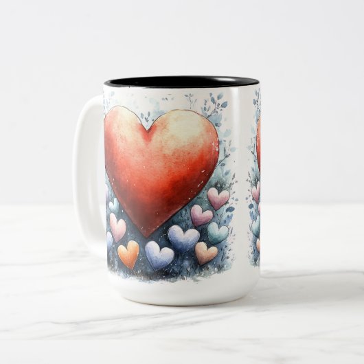 Tasse 2 Couleurs Personalized Valentine Coffee Mug ツートーンマグカップ (正面左)