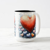 Tasse 2 Couleurs Personalized Valentine Coffee Mug ツートーンマグカップ (正面右)