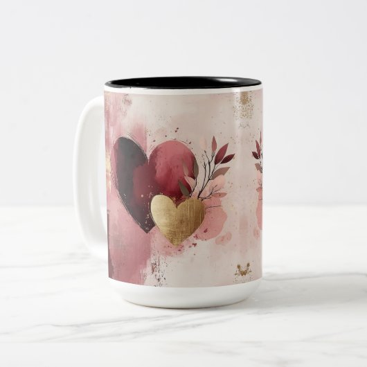 Tasse 2 Couleurs Personalized Valentine Coffee Mug ツートーンマグカップ (正面左)