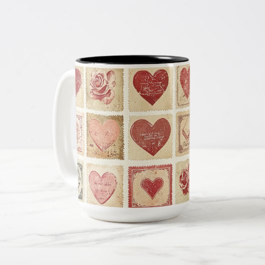 Tasse 2 Couleurs Personalized Valentine Coffee Mug ツートーンマグカップ (正面左)