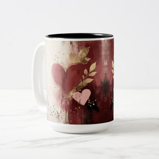 Tasse 2 Couleurs Personalized Valentine Coffee Mug ツートーンマグカップ (正面左)