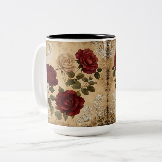Tasse 2 Couleurs Personalized Valentine Coffee Mug ツートーンマグカップ (正面左)