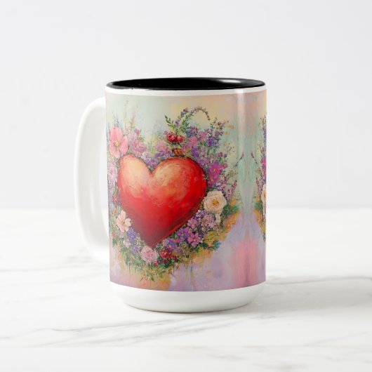 Tasse 2 Couleurs Personalized Valentine Coffee Mug ツートーンマグカップ (正面左)