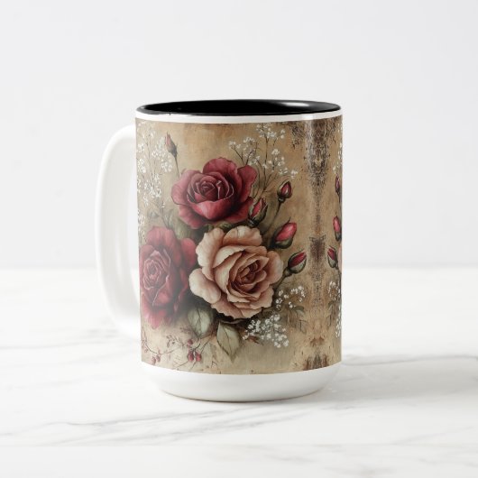 Tasse 2 Couleurs Personalized Valentine Coffee Mug ツートーンマグカップ (正面左)