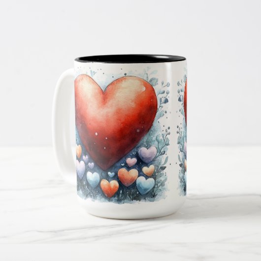 Tasse 2 Couleurs Personalized Valentine Coffee Mug ツートーンマグカップ (正面左)