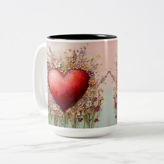 Tasse 2 Couleurs Personalized Valentine Coffee Mug ツートーンマグカップ (正面左)