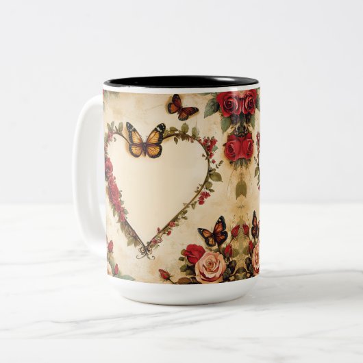 Tasse 2 Couleurs Personalized Valentine Coffee Mug ツートーンマグカップ (正面左)