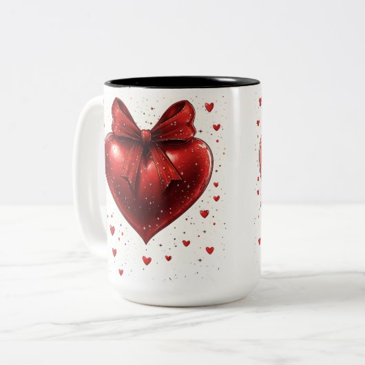 Tasse 2 Couleurs Personalized Valentine Coffee Mug ツートーンマグカップ (正面左)