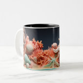 Tasse 2 Couleurs Under the sea Mug, Ocean Vibes Dr ツートーンマグカップ (正面左)