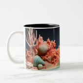 Tasse 2 Couleurs Under the sea Mug, Ocean Vibes Dr ツートーンマグカップ (左)