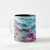 Tasse 2 Couleurs Under the sea Mug, Ocean Vibes Dr ツートーンマグカップ (正面左)