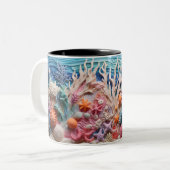 Tasse 2 Couleurs Under the sea Mug, Ocean Vibes Dr ツートーンマグカップ (正面左)