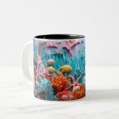 Tasse 2 Couleurs Under the sea Mug, Ocean Vibes Dr ツートーンマグカップ (正面左)