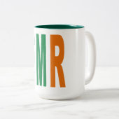 Tasse 444ml  blanc/ vert  EMILIE  ROMAGNA  ITALIE ツートーンマグカップ (正面右)
