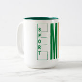 Tasse 444ml  blanc/ vert  EMILIE  ROMAGNA  ITALIE ツートーンマグカップ (正面左)