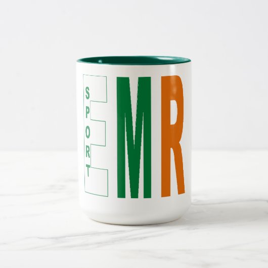 Tasse 444ml  blanc/ vert  EMILIE  ROMAGNA  ITALIE ツートーンマグカップ (中央)