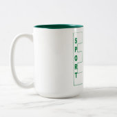 Tasse 444ml  blanc/ vert  EMILIE  ROMAGNA  ITALIE ツートーンマグカップ (左)