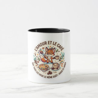 Tasse à Café avec Citation : « L’amour et le café マグカップ