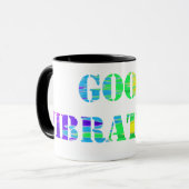 Tasse à café avec inscription GOOD VIBRATIONS マグカップ (正面左)