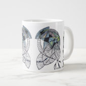 Tasse à café  en céramique  - Idée cadeau ジャンボコーヒーマグカップ (正面右)