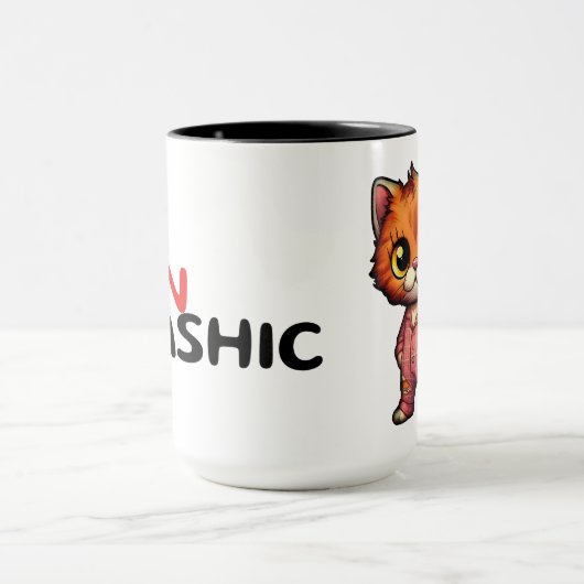 Tasse à café | J'aime mon Akashic | Zombie Chat マグカップ (中央)