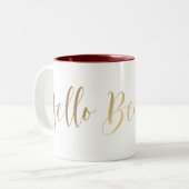 Tasse à deux couleurs, 325 ml Hello Beautiful Gold ツートーンマグカップ (正面左)