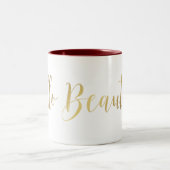 Tasse à deux couleurs, 325 ml Hello Beautiful Gold ツートーンマグカップ (中央)